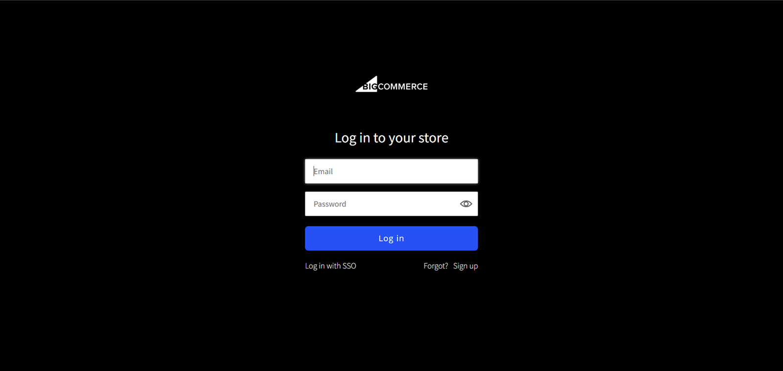 BigCommerce Login Page