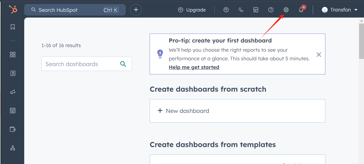 Hubspot Dashboard