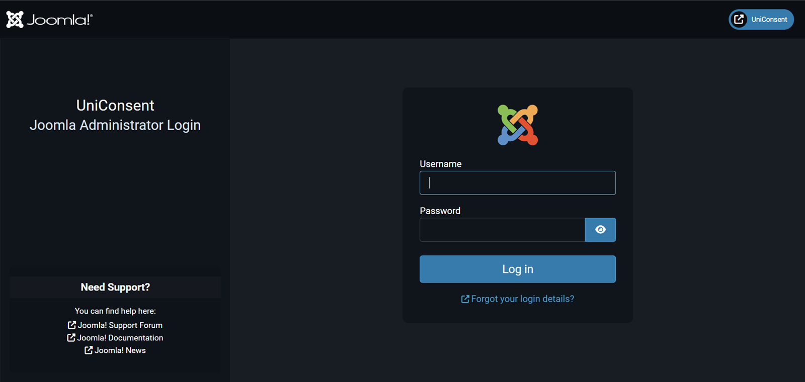 Joomla Login