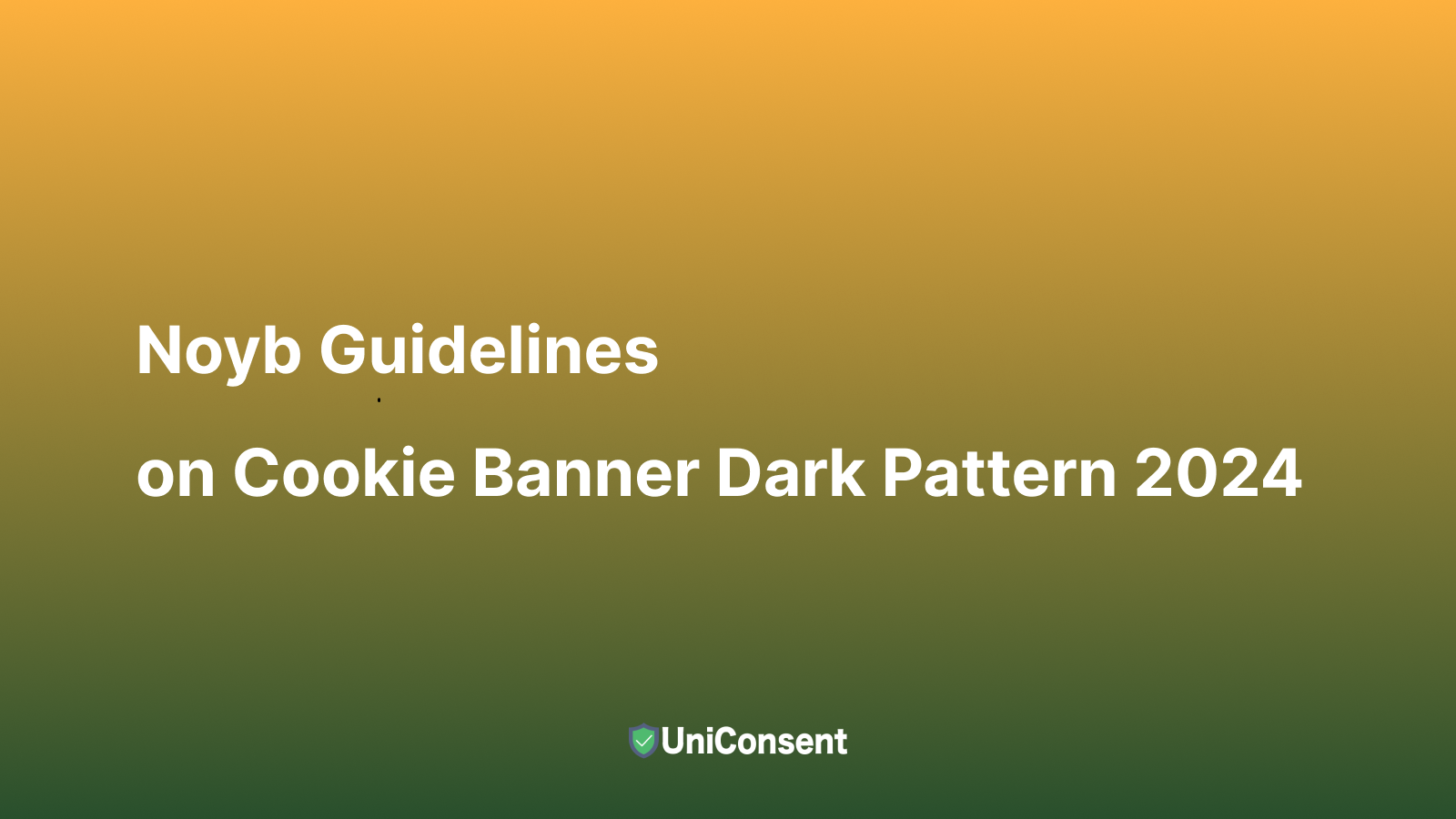 Lignes directrices de Noyb sur le motif sombre de la bannière de cookies 2024